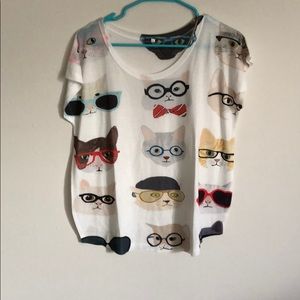 Multicolor cool cat shirt